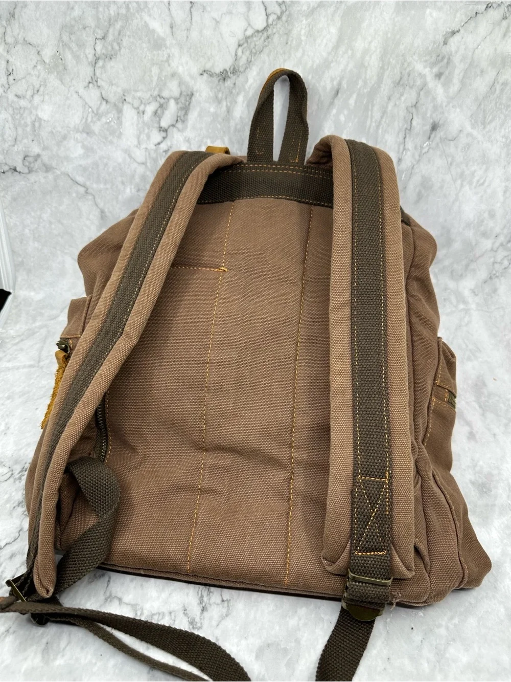Gearonic Brown Canvas Backpack - Casual Everyday Bag